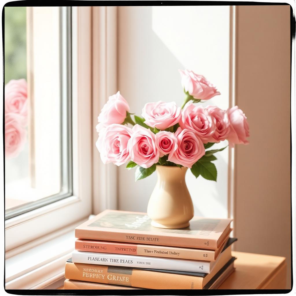 Flowers and candle